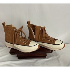 Mi,Mi High Top Corduroy Sneakers Size 9 Side Zipper